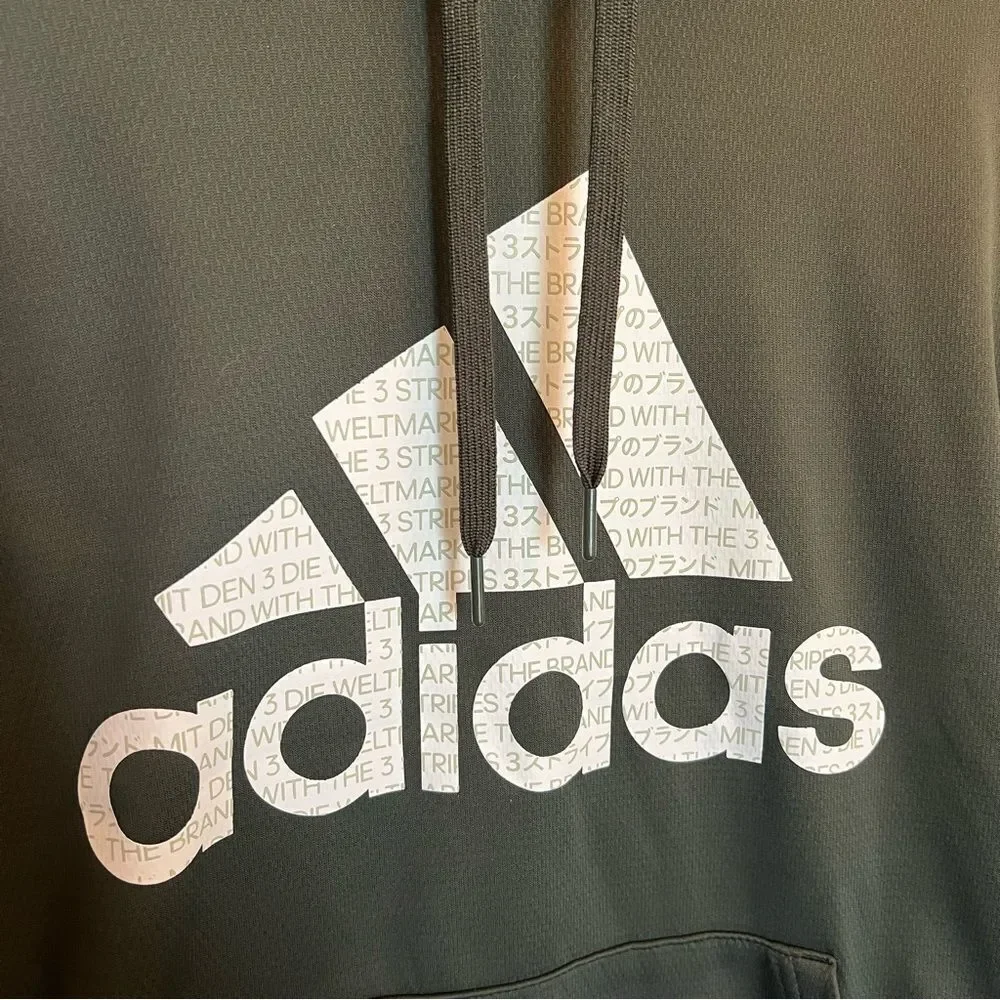 Adidas Men's Forest Green Hoodie